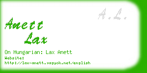 anett lax business card